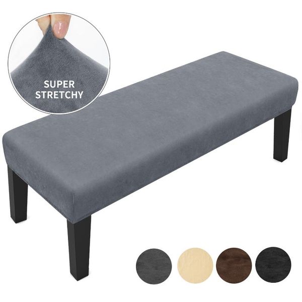 

chair covers velvet cover long bench seat stretch slipcover protector for living room kitchen bedroom