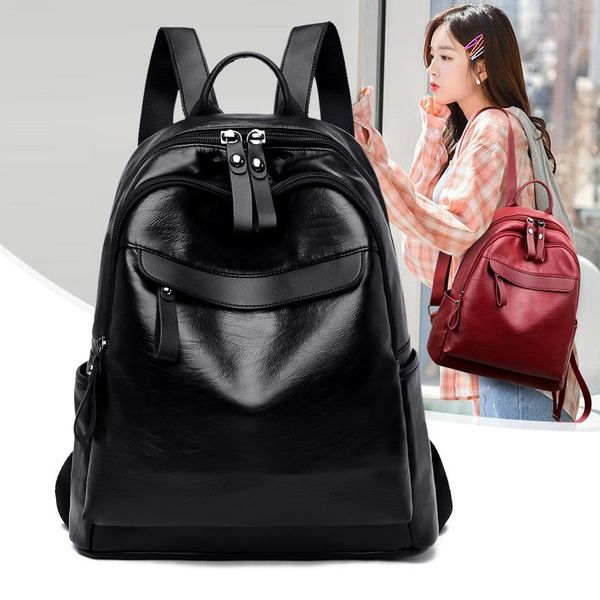 

backpack anti-theft design women purse casual daypack female rucksack