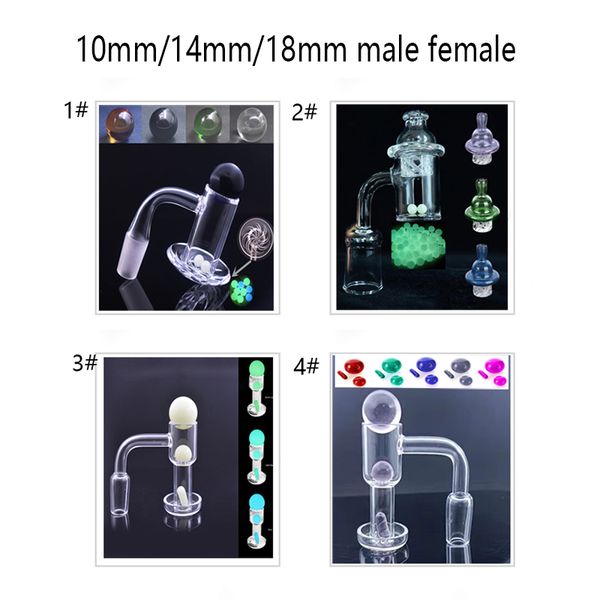 Beracky Flat Top Terp Slurper Smoking Quartz Banger con biglie solide 10mm 14mm 18mm 90 gradi Chiodi sottovuoto per pipe ad acqua in vetro Dab Rig