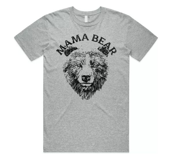 

mama bear illustration t-shirt tee cute mom mum mother gift women's, White;black