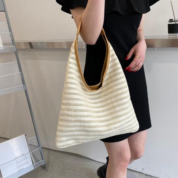

evening bags casual straw vintage women 2021 fashion woven shoulder shopping tote bag beach summer large wild handbag lady big purses