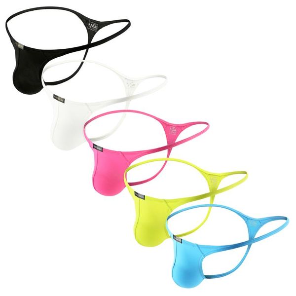 

underpants 5pack mens thongs bikini men underwear t-tack thong g string homme jockstrap men's briefs male u pouch panties, Black;white