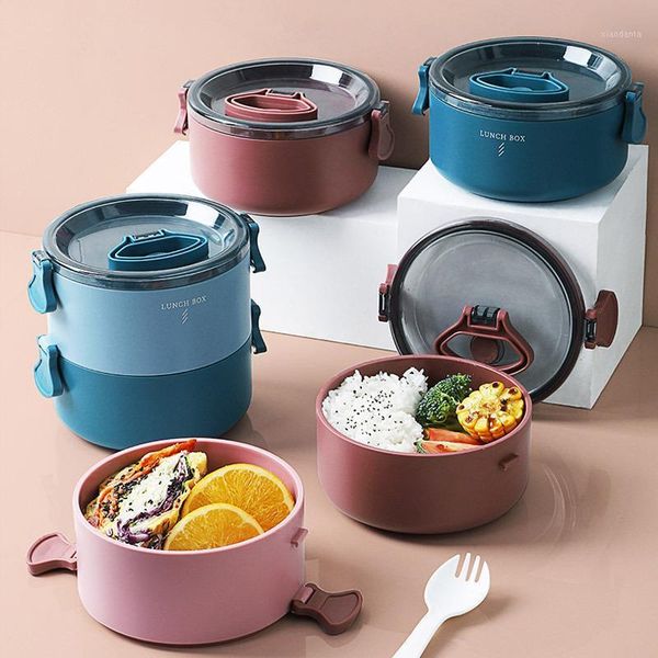 

storage bottles & jars kitchen containers japanese lunch box can heated in microwave oven kichen items