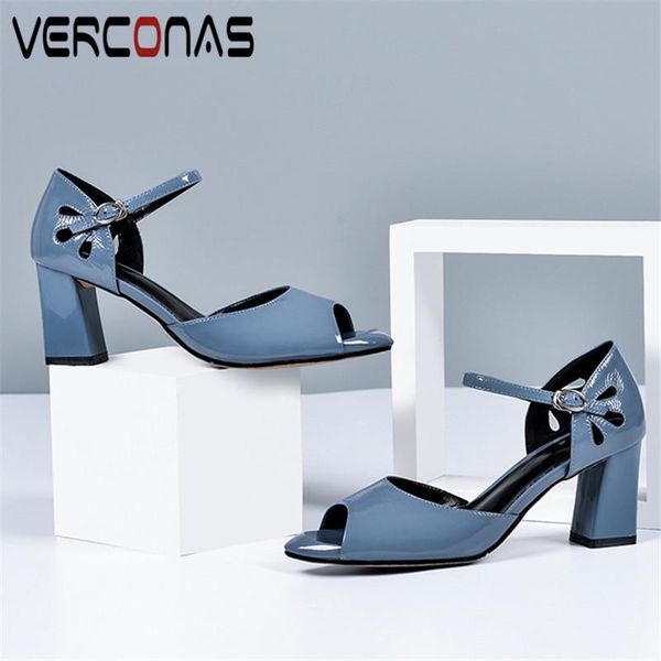 

working shoes woman sandals pumps genuine leather pointed toe square heels, Black