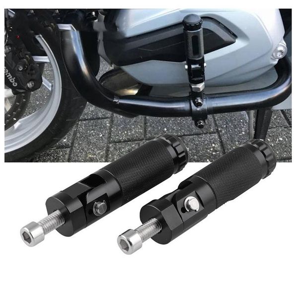 

pedals universal motorcycle pedal black aluminum alloy round folding using 8mm mounting bolt foot rests pegs rear