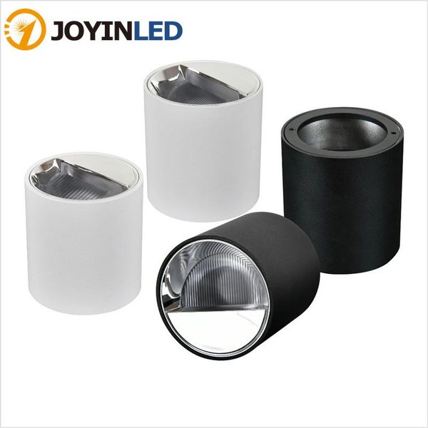 

downlights surface mounted circular aviation aluminum ceiling downlight white black led spotlight 18w 30w dimmable ac90-260v lamps
