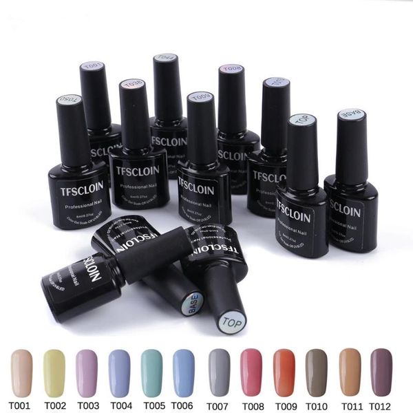 

nail gel tfscloin polish set 6pcs mix summer color kit for manicure 8ml soak off home salon use, Red;pink