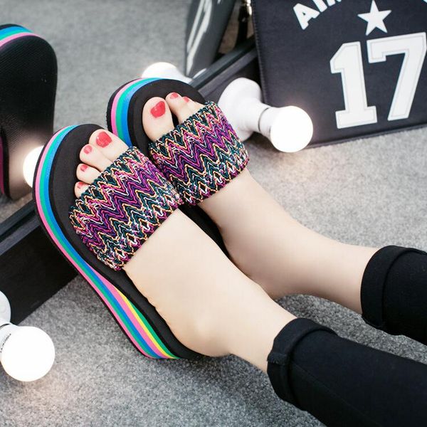 

slippers 2021 spring and autumn trendy fashion wild lightweight comfortable wear-resistant word with sandals, Black
