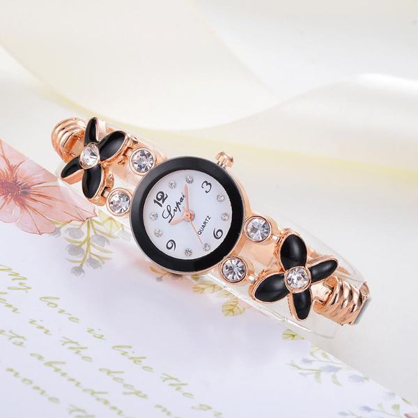 

wristwatches lvpai luxury fashion ladies women gold stainless steel rhinestone quartz wrist watch clock relogio feminino montre femme q, Slivery;brown