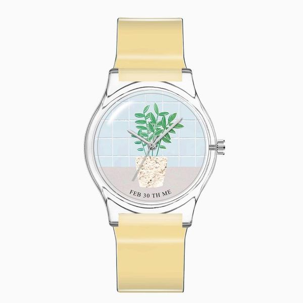 

wristwatches fb71060 cusrom logo watch po print watches face printing wristwatch customized unique diy gift plastic, Slivery;brown