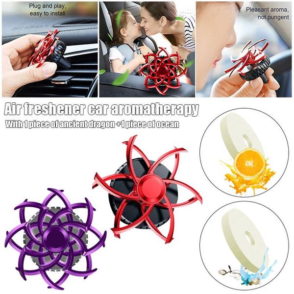 

car air freshener creative fresher essential oil diffuser rotating decoration m8617