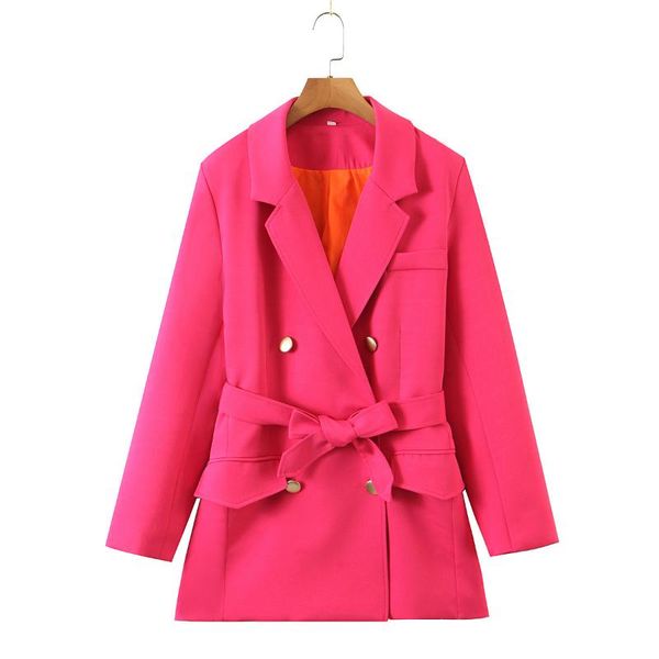 

women's suits & blazers the europe and united states in autumn wind dress 2021 with belt buckles adornment blazer suit 2416, White;black