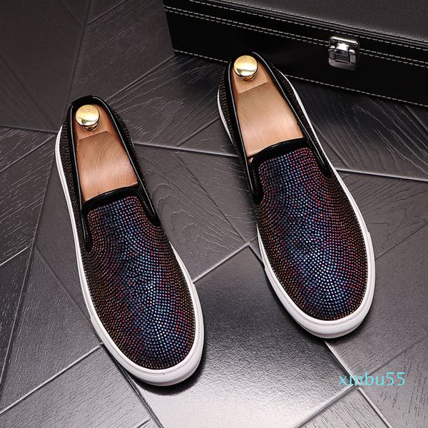 

handmade genuine leather wedding mens shoes italian casual luxury silver office brogues oxfords formal shoe for man 38-45, Black