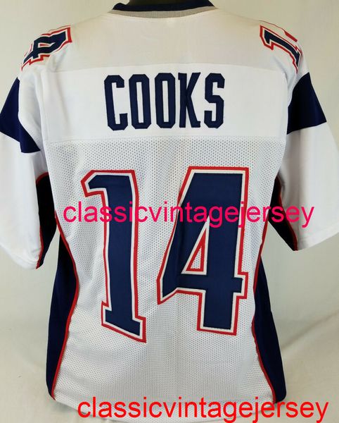 Cucita Uomo Donna Gioventù Brandin Cooks Maglia da calcio bianca cucita personalizzata Ricamo personalizzato Qualsiasi nome Numero XS-5XL 6XL