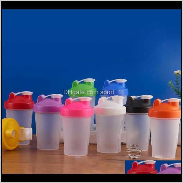 

400ml sports bottle shaker mixer plastic shaker fitness leakproof water bottles kka7011-1 obibk wozbt