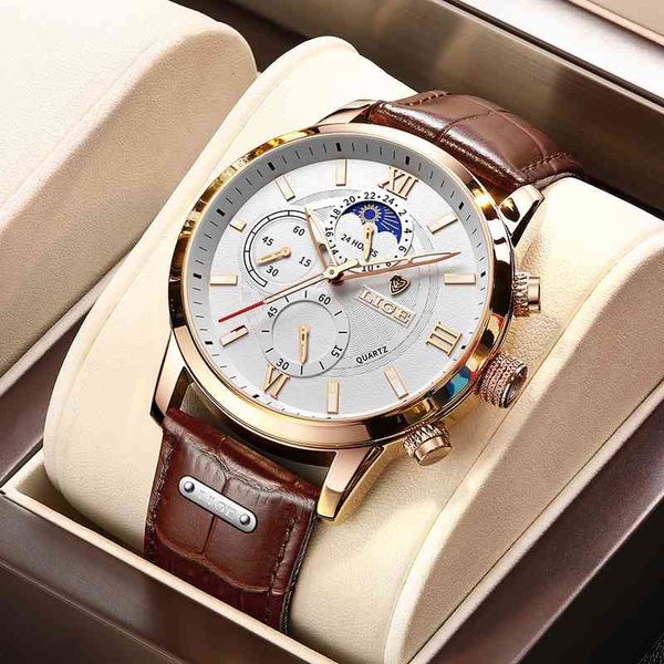 

2021 men watches lige brand sport for mens quartz clock man casual military waterproof wrist watch relogio masculino+box