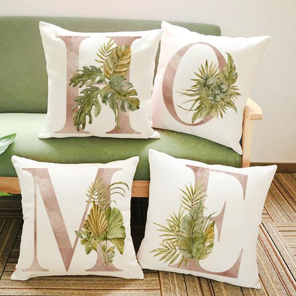 

cushion/decorative pillow 45x45cm english alphabet pillowcase polyester printing car sofa cushion cover home living room decorative backrest