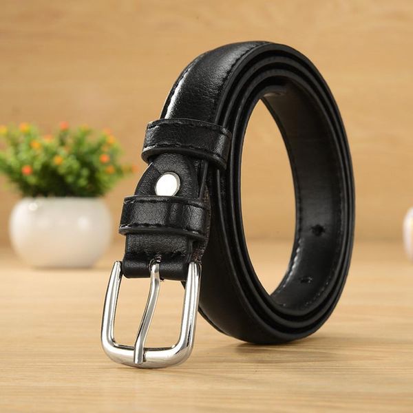 

belts pu leather belt for women strap men metal round buckle jeans wild fashion waistbandb elt female girdle, Black;brown