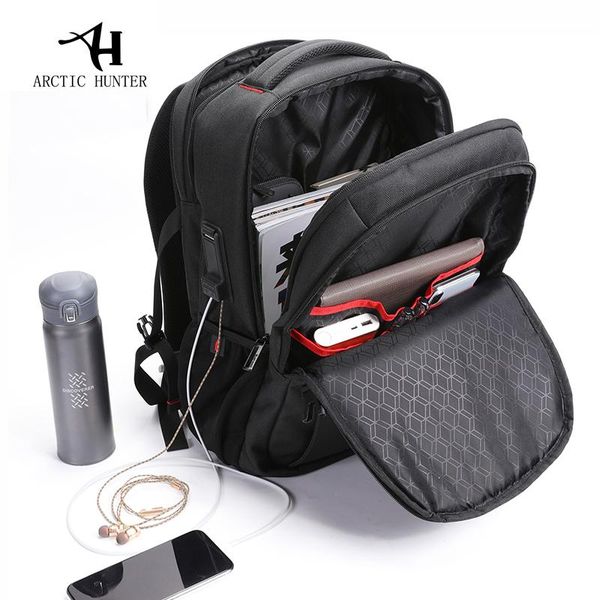 

backpack arctic usb charging 15.6 inch lapmen boy school bags waterproof casual travel bag male mochilas feminina