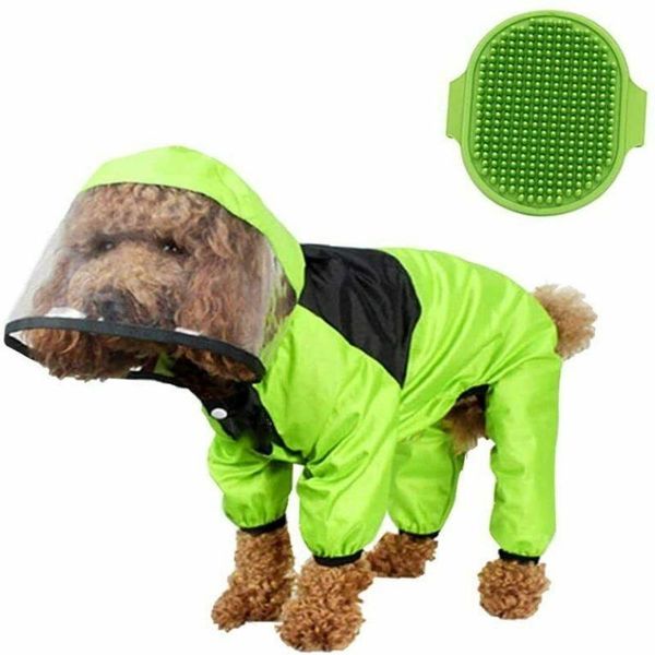 

cat costumes dog raincoat pet waterproof rainproof jacket with hood breathable
