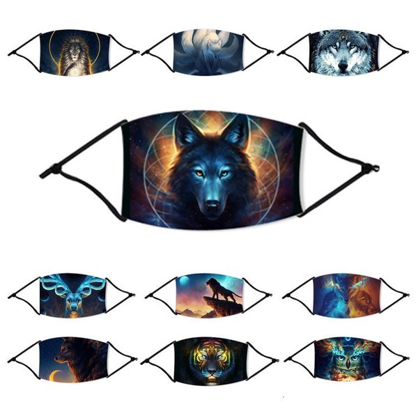 

animal grain lion tiger wolf dust mask digital printing men's and wo outdoor wo same