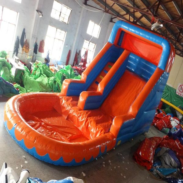 

inflatable water slide pvc funny pool with outdoor games & activities