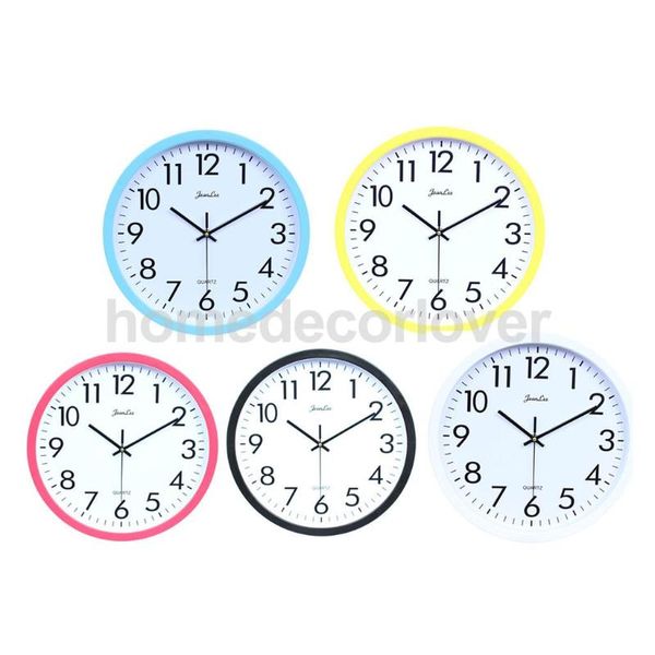 

wall clocks battery operated non ticking silent clock for home office classroom, 10inch