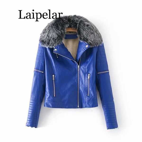 

women's jackets collar winter leather slim slimming lapel pu jacket plus velvet warm female coat red black, Black;brown