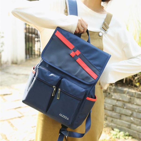 

backpack oxford cloth fashion trend contrasting color large capacity street sports student computer bag for man ins