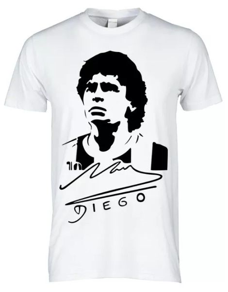 

t-shirt maradona shirt diego armando 10 commemorative legend soccer jersey, White;black