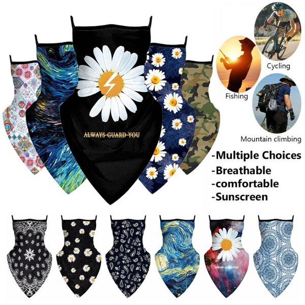 

scarves 1pc neck tube scarf biker cycling face mask ear hangers ski snood balaclava bandana multi-use sun uv wind protection masks, Blue;gray