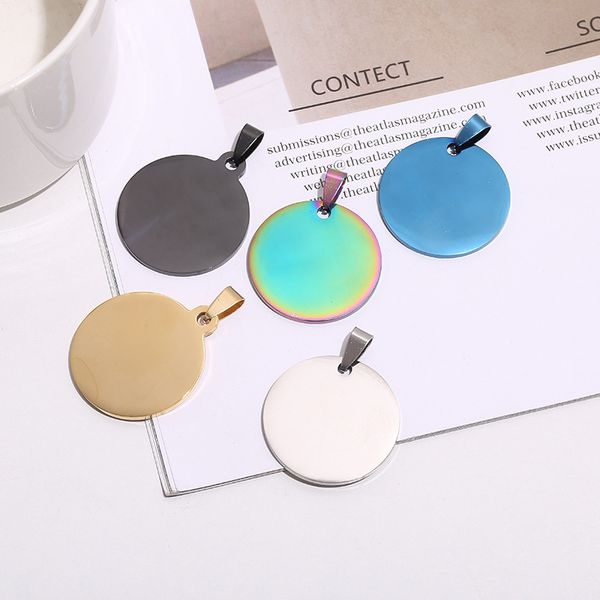 

titanium dog stainless steel pet id tag, round tag