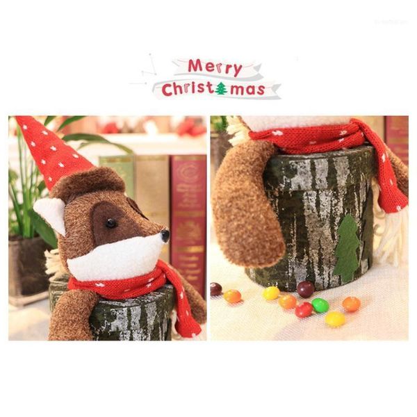 

christmas decorations creative apple box candy gift wrap storage imitationlinen jar1