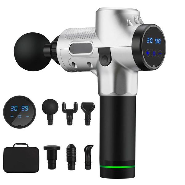 

massage gun lcd touch display deep percussion muscle massager for pain relief exercising relaxation slimming body