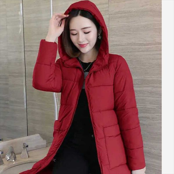 

women's down & parkas mid-length loose cotton-padded jacket plus fertilizer overcoat large size, Black