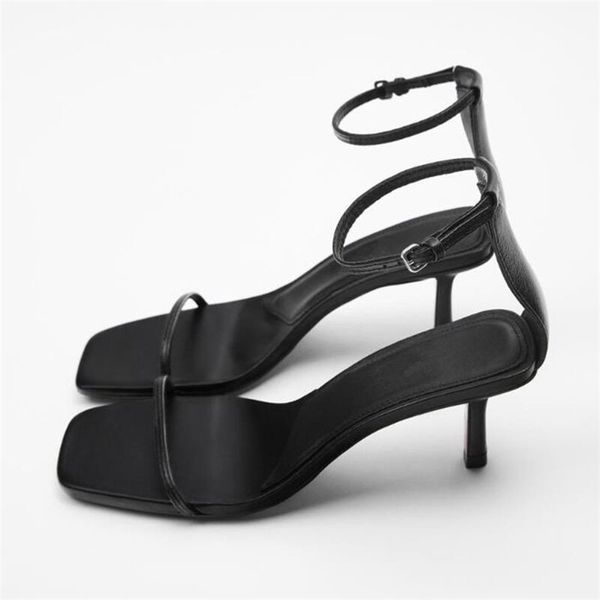 

female sandal clear heels black shoes for women large size open toe girls beige high big elastic band peep spring comfort 220308