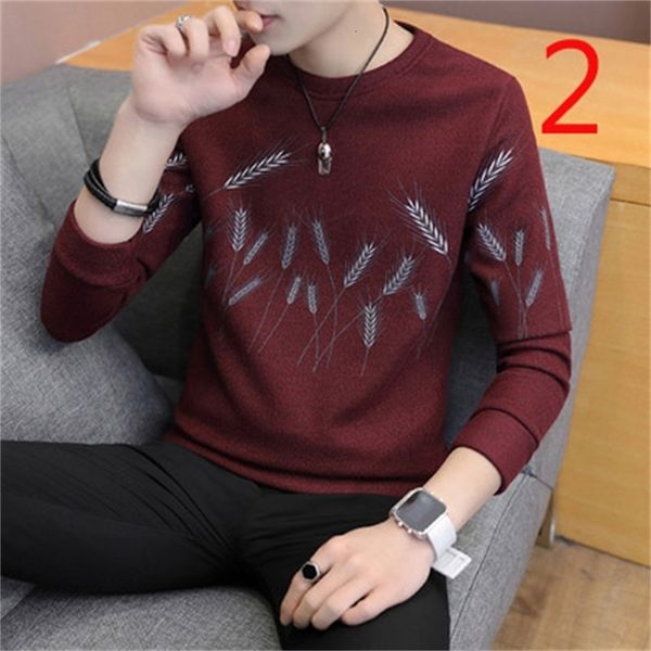

men's t-shirts autumn korean version the trend of knitwear fashion handsome slim tide brand shirt men 8hzg, White;black