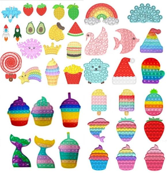 

dhl fidget toys push bubble sensory autism special needs stress reliever it squeeze sensory toy for kids family