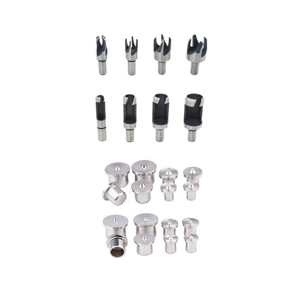 

car gps & accessories 16pcs 6 -12mm dowel tenon multi center point set 8 pcs chamfer wood plug cutter drills