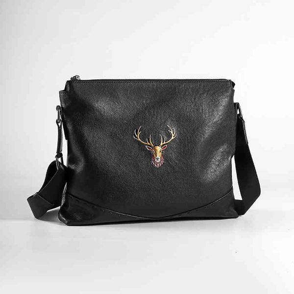 

handbag business men's bag leather single shoulder messenger large capacity horizontal computer briefcase