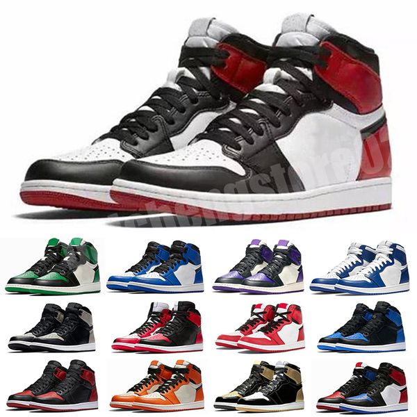 

men's 1 high og basketball shoes 1s nrg ice house no chameleon shadow white black toe elephant print chicago royal track and field team