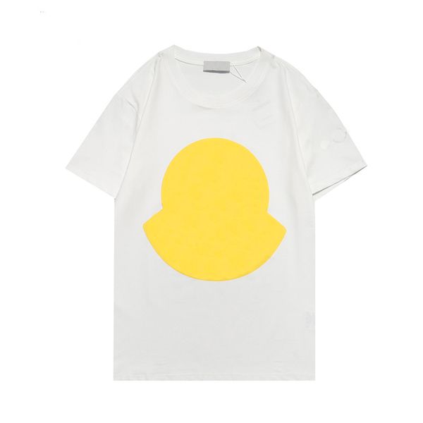 

21ss designer tide t shirts chest letter laminated print short sleeve high street loose oversize casual t-shirt 100% pure cotton for men an, White;black