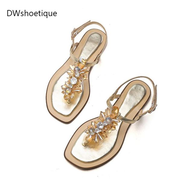 

sandals bling crystal for ladies summer women shoes flat outdoor, Black