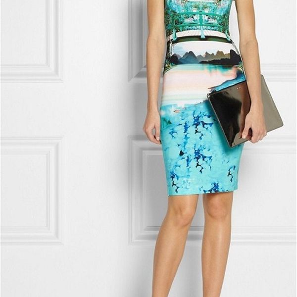 

casual dresses female caspian printed stretch jersey dress 1208 nif9, Black;gray