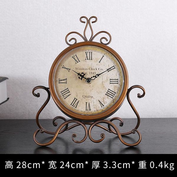

desk & table clocks metal bedside small clock round mini electronic vintage quartz deskreloj mesa watch retro ea60zz