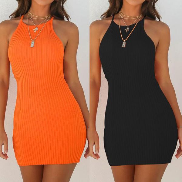 

casual dresses fashion women backless basic vestidos bodycon dress strap solid sling sleeveless holiday party mini, Black;gray