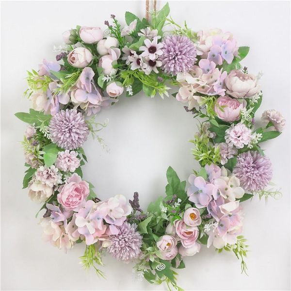 

decorative flowers & wreaths 40cm artificial flower rose wreath home decor hanging garlands front door window romantic wedding