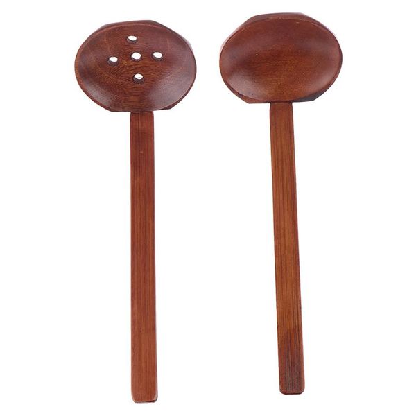 

spoons 1pc long handle wooden spoon ramen pot colander utensils soup