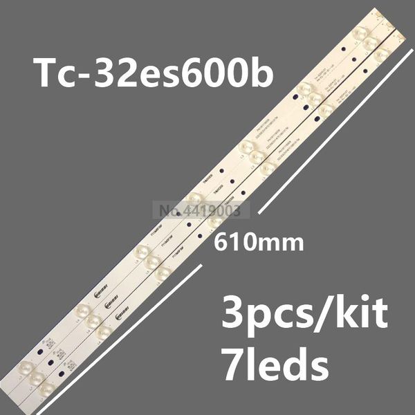 

strips 10kit=30pcs led backlight strip 7lamp 610mm for 32inch tv tc-32es600b tc-32fs600b