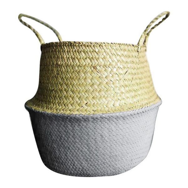 

storage baskets clothes and sundries basket seagrass wicker flower pot folding dirty